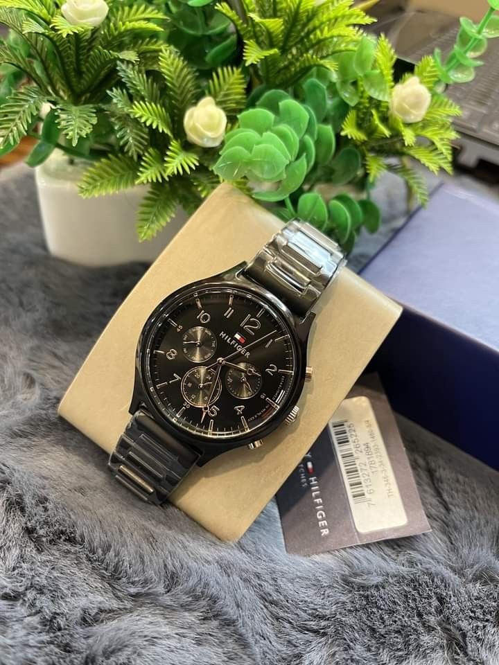 Buy Tommy Hilfiger Chronograph Black Dial Black Steel Strap Watch for Women - 1781894 in Pakistan