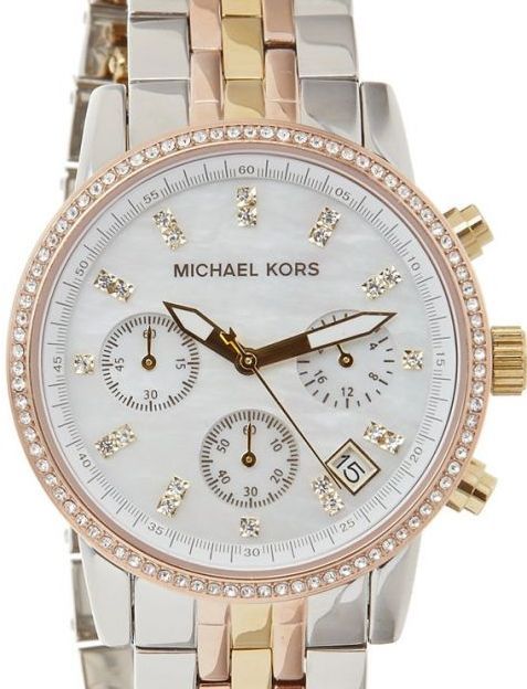 Buy Michael Kors White Dial Two Tone Stainless Steel Strap Watch For Women Mk5650 in Pakistan