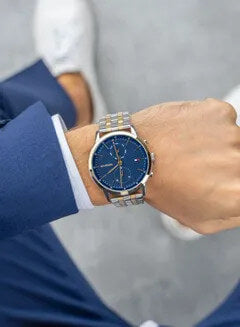 Buy Tommy Hilfiger Mens Quartz Stainless Steel Blue Dial 44mm Watch - 1710432 in Pakistan