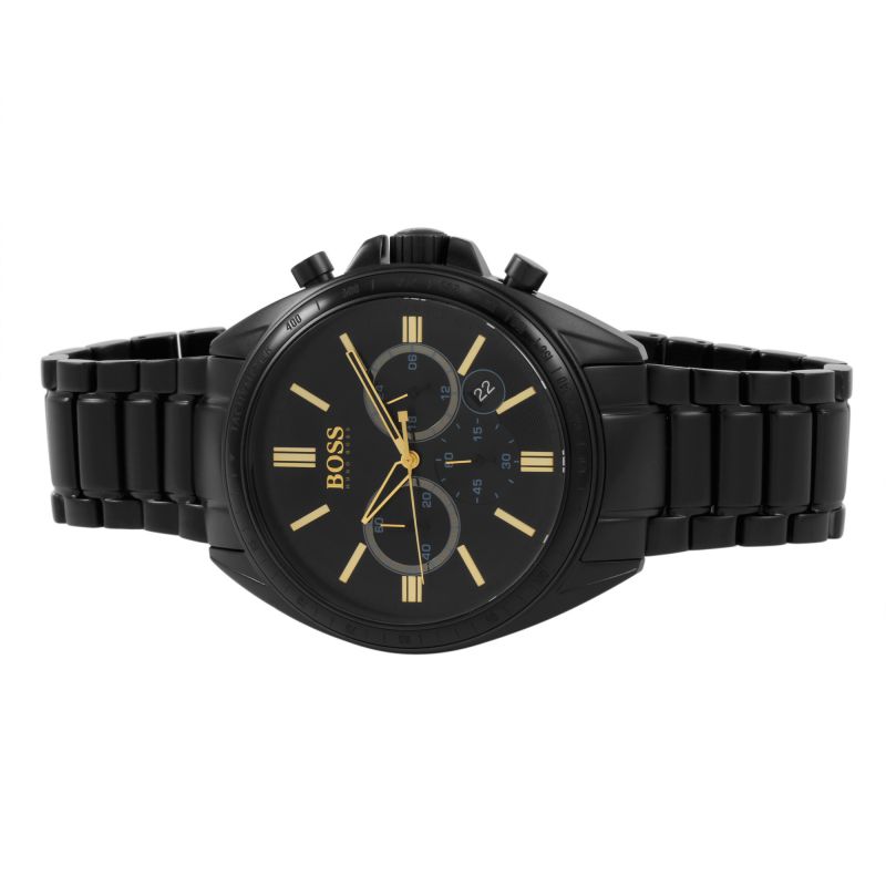 Buy Hugo Boss Mens Chronograph Quartz Stainless Steel Black Dial 45mm Watch - 1513277 in Pakistan