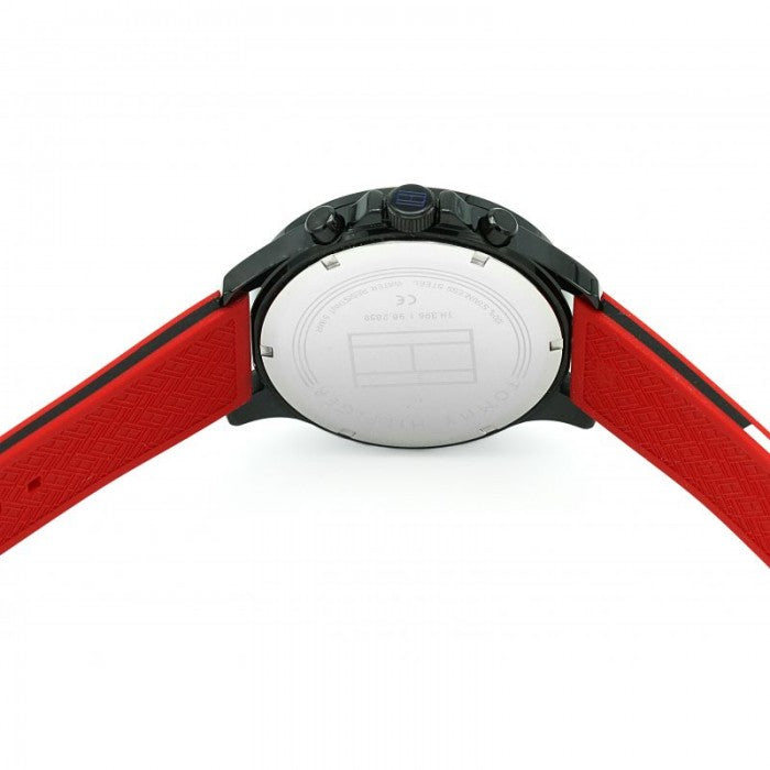 Buy Tommy Hilfiger Mens Quartz Silicone Strap Black Dial 46mm Watch - 1791722 in Pakistan