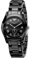 Buy Emporio Armani Ceramica Black Dial Black Steel Strap Watch for Women - AR1402 in Pakistan