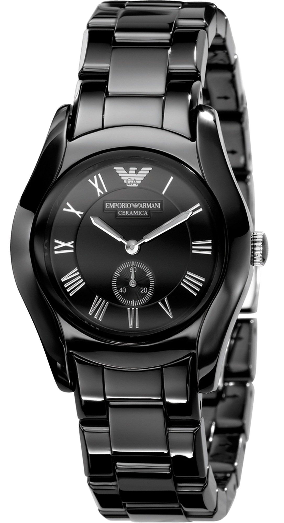 Buy Emporio Armani Ceramica Black Dial Black Steel Strap Watch for Women - AR1402 in Pakistan
