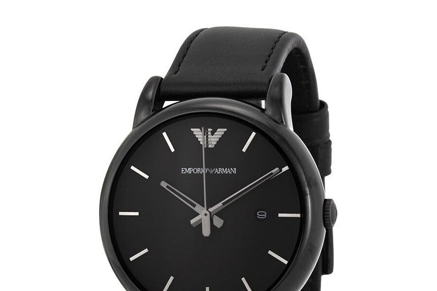 Buy Emporio Armani Classic Black Dial Black Leather Strap Watch for Men - AR1732 in Pakistan