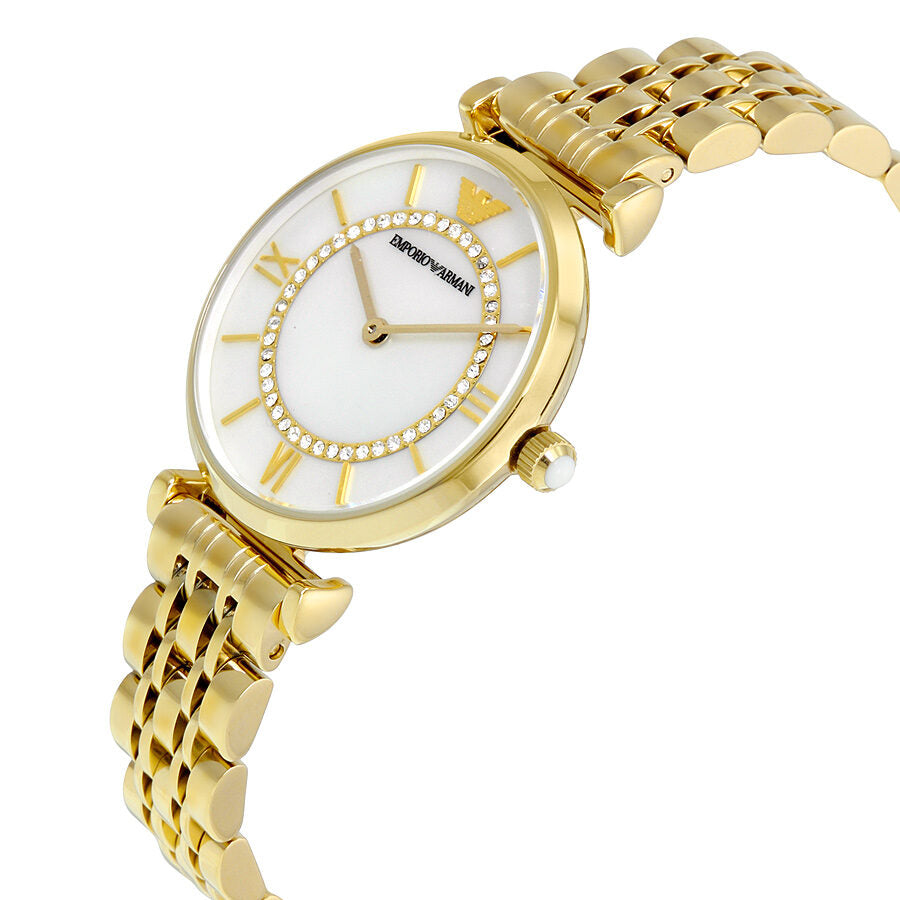 Buy Emporio Armani Classic Mother of Pearl Dial Gold Steel Strap Watch for Women - AR1907 in Pakistan