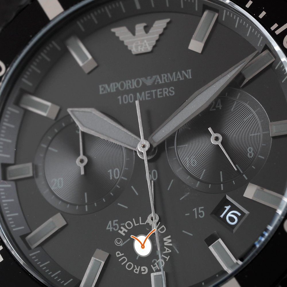 Buy Emporio Armani Diver Black Dial Black Steel Strap Watch for Men - AR11363 in Pakistan