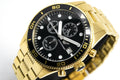 Buy Emporio Armani Black Dial Gold Steel Strap Watch for Men - AR5857 in Pakistan