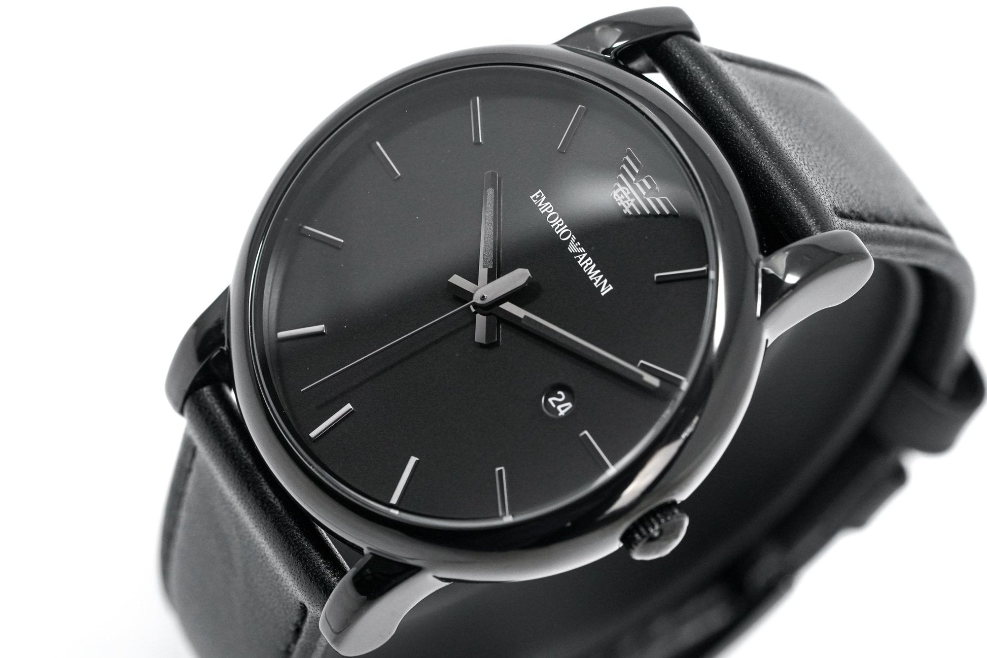 Buy Emporio Armani Classic Black Dial Black Leather Strap Watch for Men - AR1732 in Pakistan