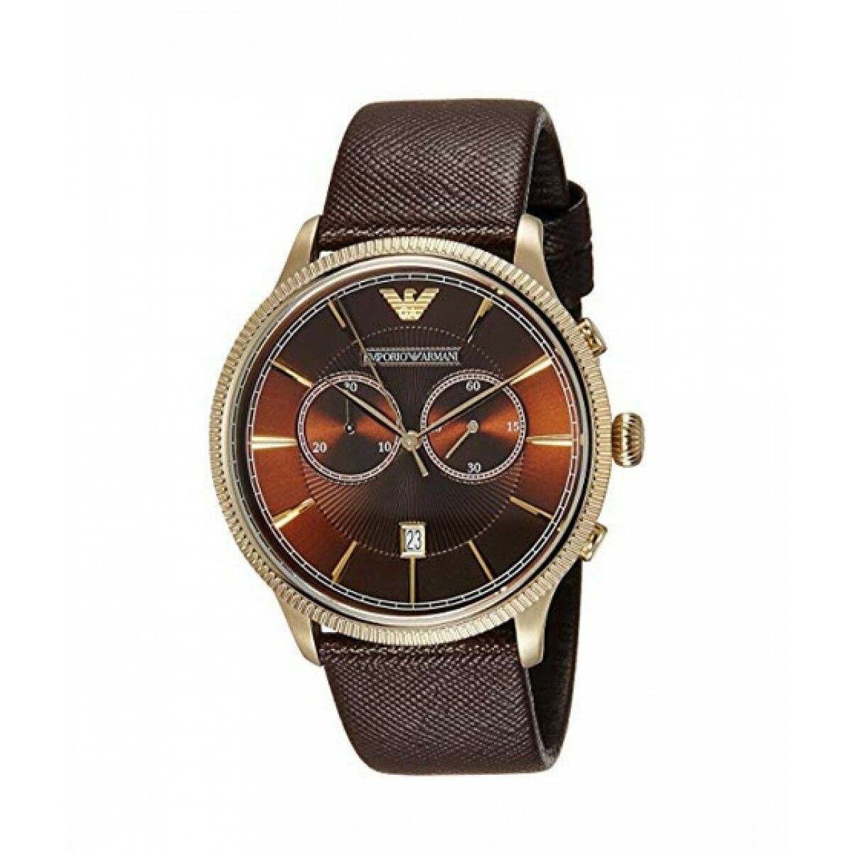 Buy Emporio Armani Classic Chronograph Brown Dial Brown Leather Strap Watch for Men - AR1793 in Pakistan
