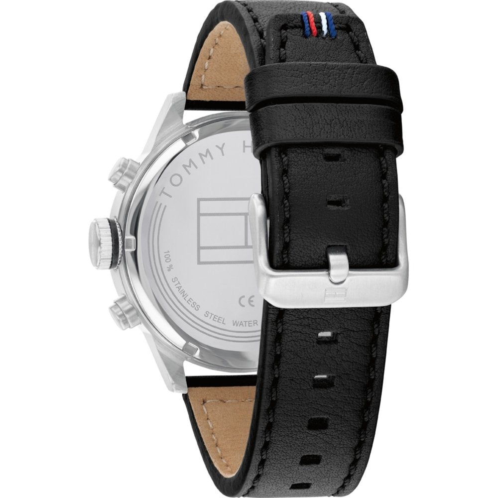 Buy Tommy Hilfiger Mens Quartz Leather Strap Black Dial 46mm Watch - 1791810 in Pakistan