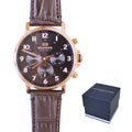 Buy Tommy Hilfiger Mens Quartz Brown Leather Strap Black Dial 45mm Watch - 1710379 in Pakistan