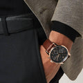 Buy Hugo Boss Mens Quartz Brown Leather Strap Black Dial 44mm Watch - 1513494 in Pakistan