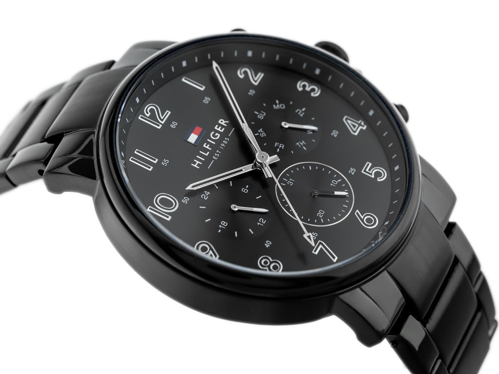 Buy Tommy Hilfiger Mens Quartz Stainless Steel Black Dial 46mm Watch - 1710383 in Pakistan