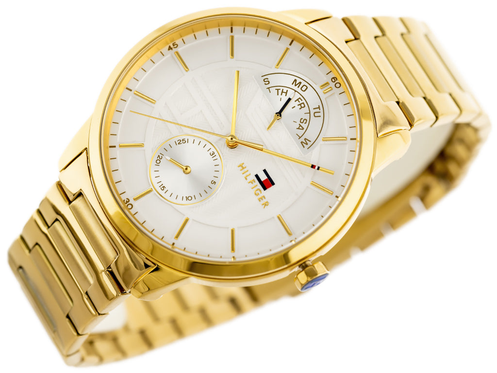 Buy Tommy Hilfiger Mens Quartz Stainless Steel White Dial 44mm Watch - 1791609 in Pakistan