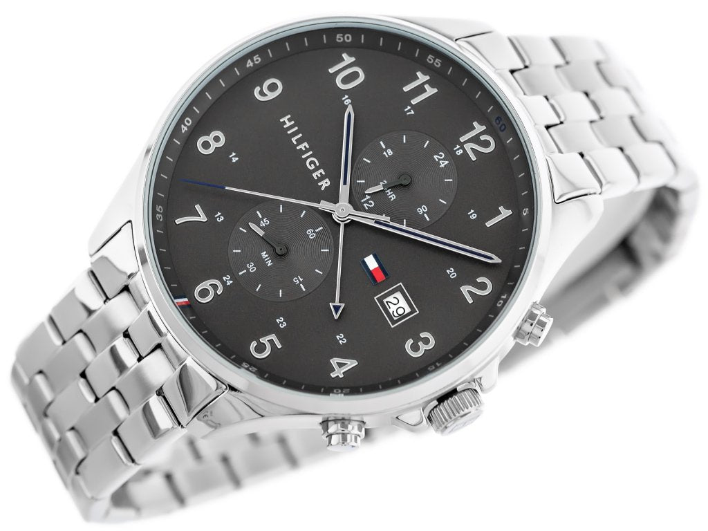 Buy Tommy Hilfiger Mens Quartz Silver Stainless Steel Grey Dial 44mm Watch - 1791707 in Pakistan