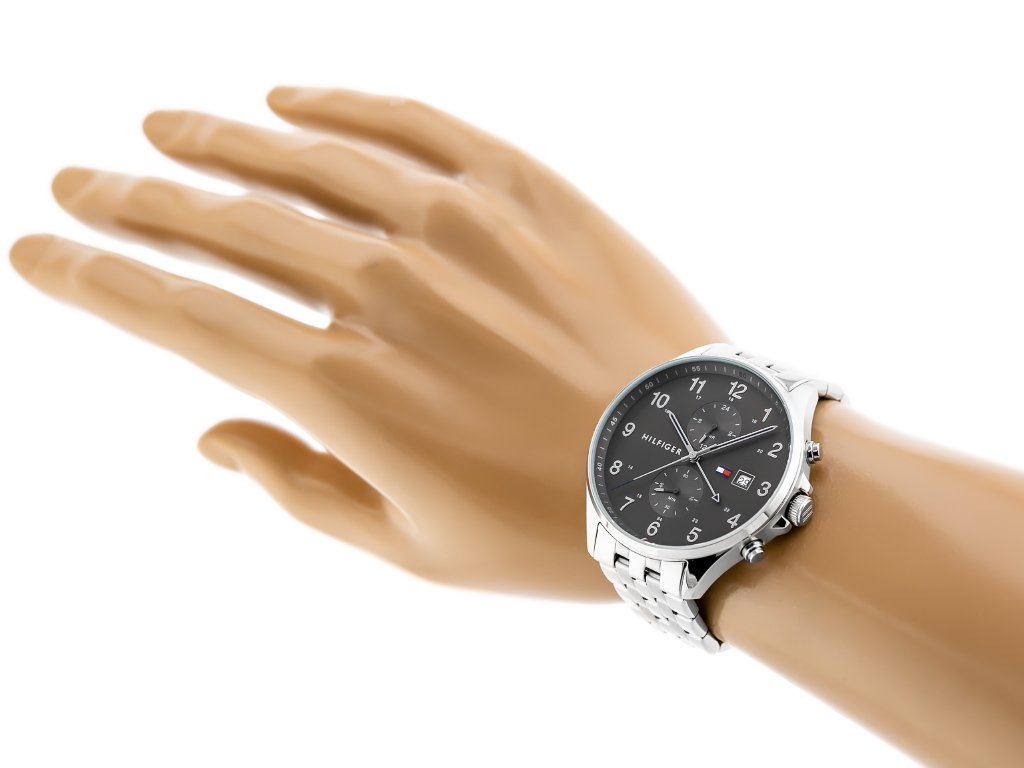 Buy Tommy Hilfiger Mens Quartz Silver Stainless Steel Grey Dial 44mm Watch - 1791707 in Pakistan