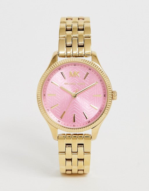 Buy Michael Kors Lexington Quartz Pink Dial Gold Steel Strap Ladies Watch - Mk6640 in Pakistan