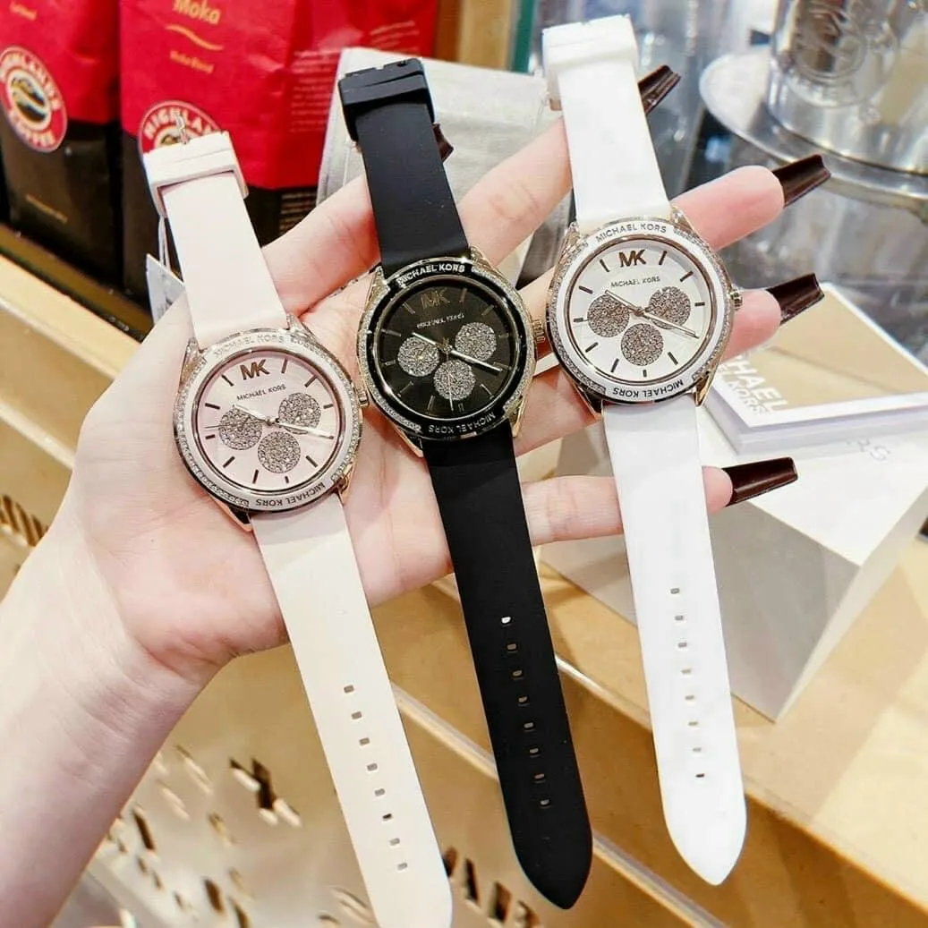 Buy Michael Kors Womens Quartz Silicone Strap Black Dial 40mm Watch - Mk6944 in Pakistan