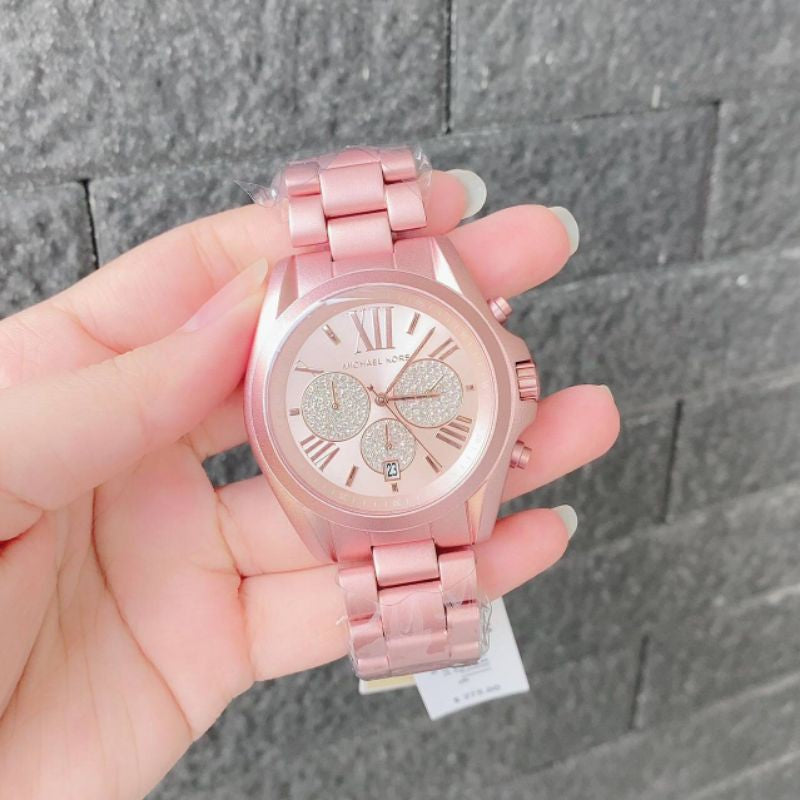 Buy Michael Kors Bradshaw Pink Dial Pink Stainless Steel Strap Women's Watch - MKk6752 in Pakistan