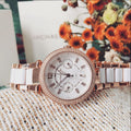 Buy Michael Kors Mini Parker Chronograph White Dial Two Tone Strap Ladies Watch - Mk6261 in Pakistan