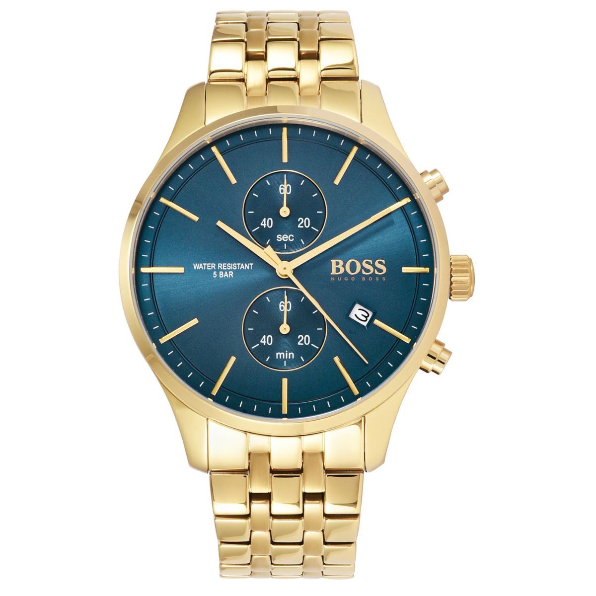Buy Hugo Boss Mens Chronograph Stainless Steel Blue Dial 42mm Watch - 1513841 in Pakistan