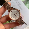 Buy Emporio Armani Gianni T Bar White Dial Rose Gold Steel Strap Watch for Women - AR11244 in Pakistan