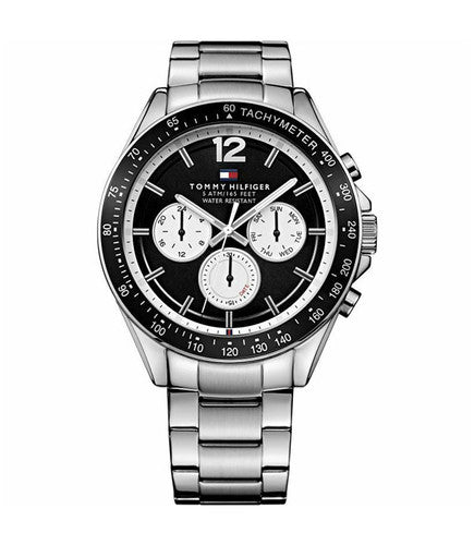 Buy Tommy Hilfiger Mens Quartz Stainless Steel Black Dial 46mm Watch - 1791120 in Pakistan