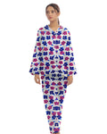 Buy Sajiero Linen Pajama Suit with Scrunchie - Dream Flora in Pakistan