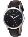 Buy Minimalist Black Dial Brown Leather Strap Watch For Men in Pakistan