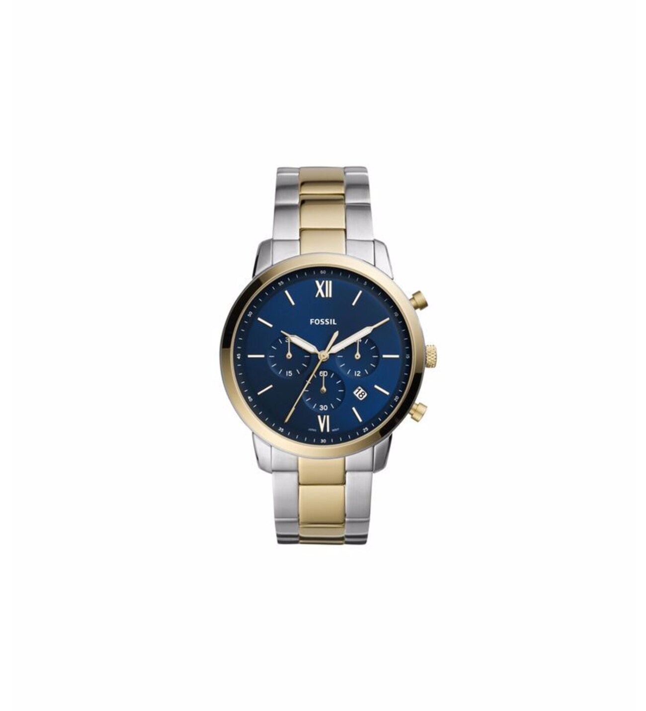 Buy Neutra Chronograph Blue Dial Two Tone Steel Strap Watch For Men in Pakistan