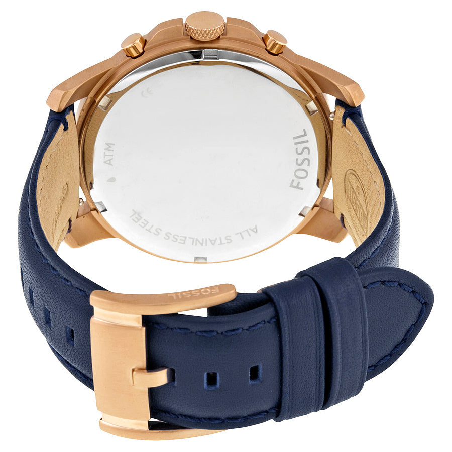 Buy Fossil Men's Quartz Chronograph Blue Leather Strap Blue Dial 44mm Watch FS4835 in Pakistan