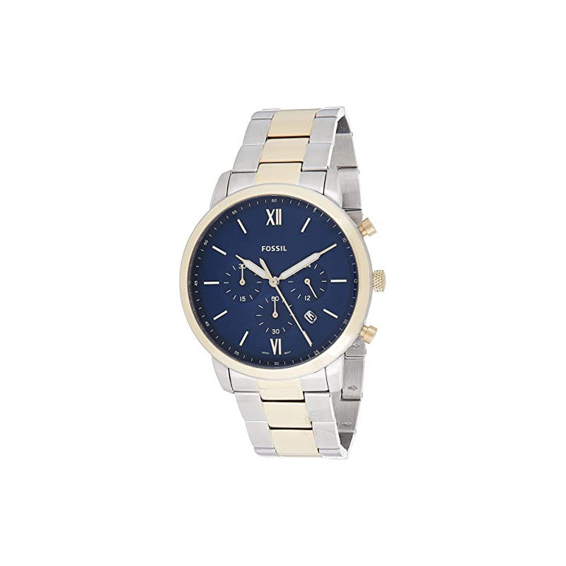 Buy Neutra Chronograph Blue Dial Two Tone Steel Strap Watch For Men in Pakistan