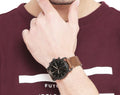 Buy Commuter Black Dial Brown Leather Strap Watch For Men in Pakistan