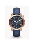 Buy Fossil Men's Quartz Chronograph Blue Leather Strap Blue Dial 44mm Watch FS4835 in Pakistan