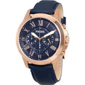 Buy Fossil Men's Quartz Chronograph Blue Leather Strap Blue Dial 44mm Watch FS4835 in Pakistan