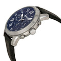 Buy Grant Navy Blue Dial Black Leather Strap Watch For Men in Pakistan