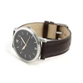 Buy Minimalist Black Dial Brown Leather Strap Watch For Men in Pakistan