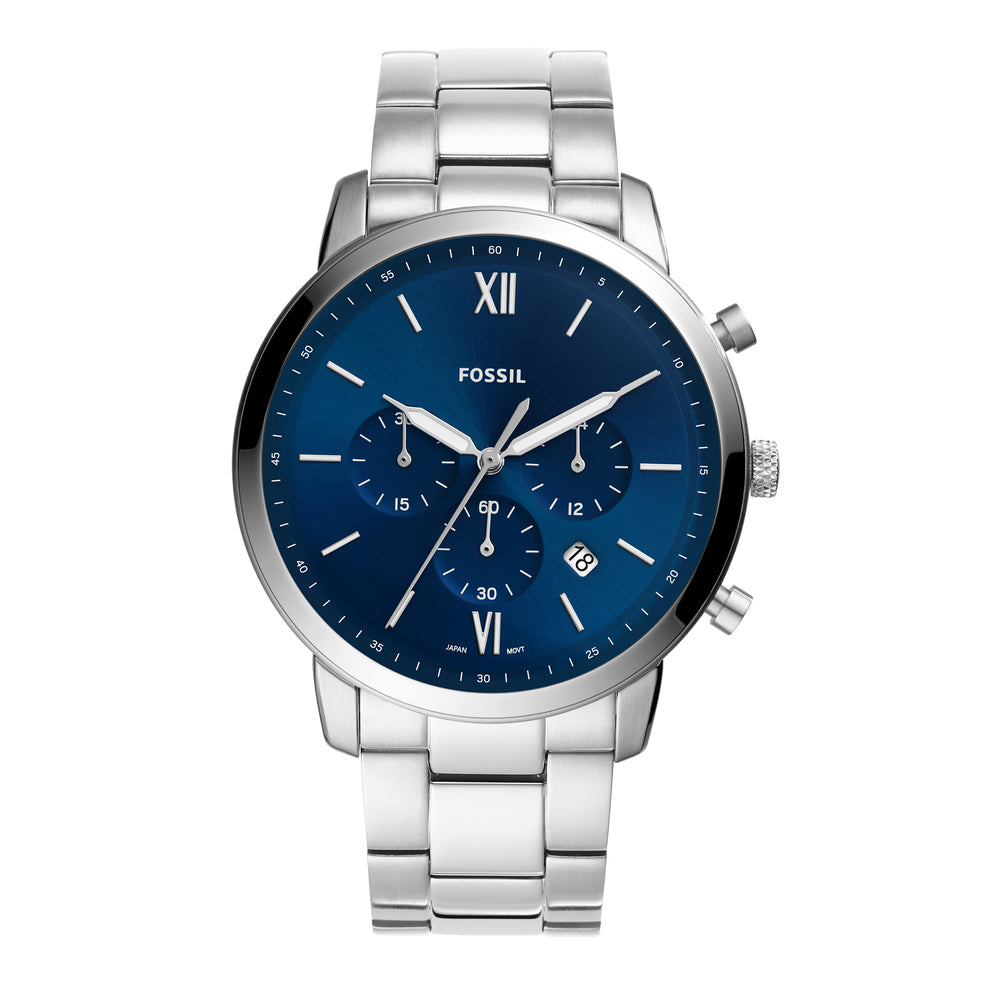 Buy Fossil Men's Chronograph Quartz Stainless Steel Blue Dial 44mm Watch FS5792 in Pakistan
