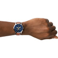 Buy Hugo Boss Grand Corporal Blue Dial Brown Leather Strap Watch for Men - 1513639 in Pakistan