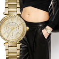 Buy Michael Kors Womens Quartz Chronograph Stainless Steel Gold Dial 33mm Watch - Mk6056 in Pakistan