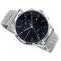 Buy Tommy Hilfiger Easton Black Dial Silver Mesh Bracelet Watch for Men - 1710433 in Pakistan