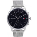 Buy Tommy Hilfiger Easton Black Dial Silver Mesh Bracelet Watch for Men - 1710433 in Pakistan
