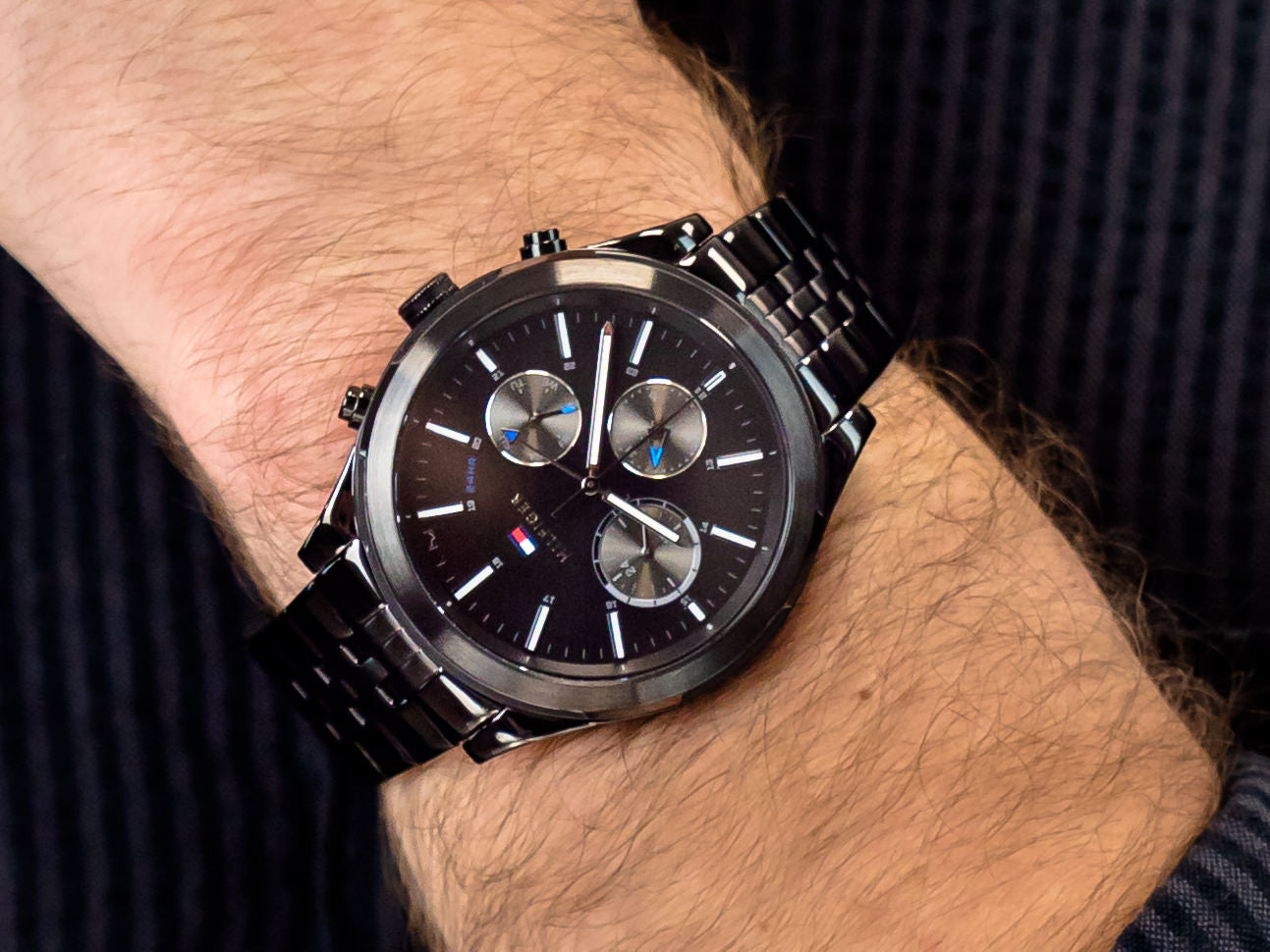 Buy Tommy Hilfiger Mens Quartz Black Stainless Steel Black Dial 44mm Watch - 1791738 in Pakistan