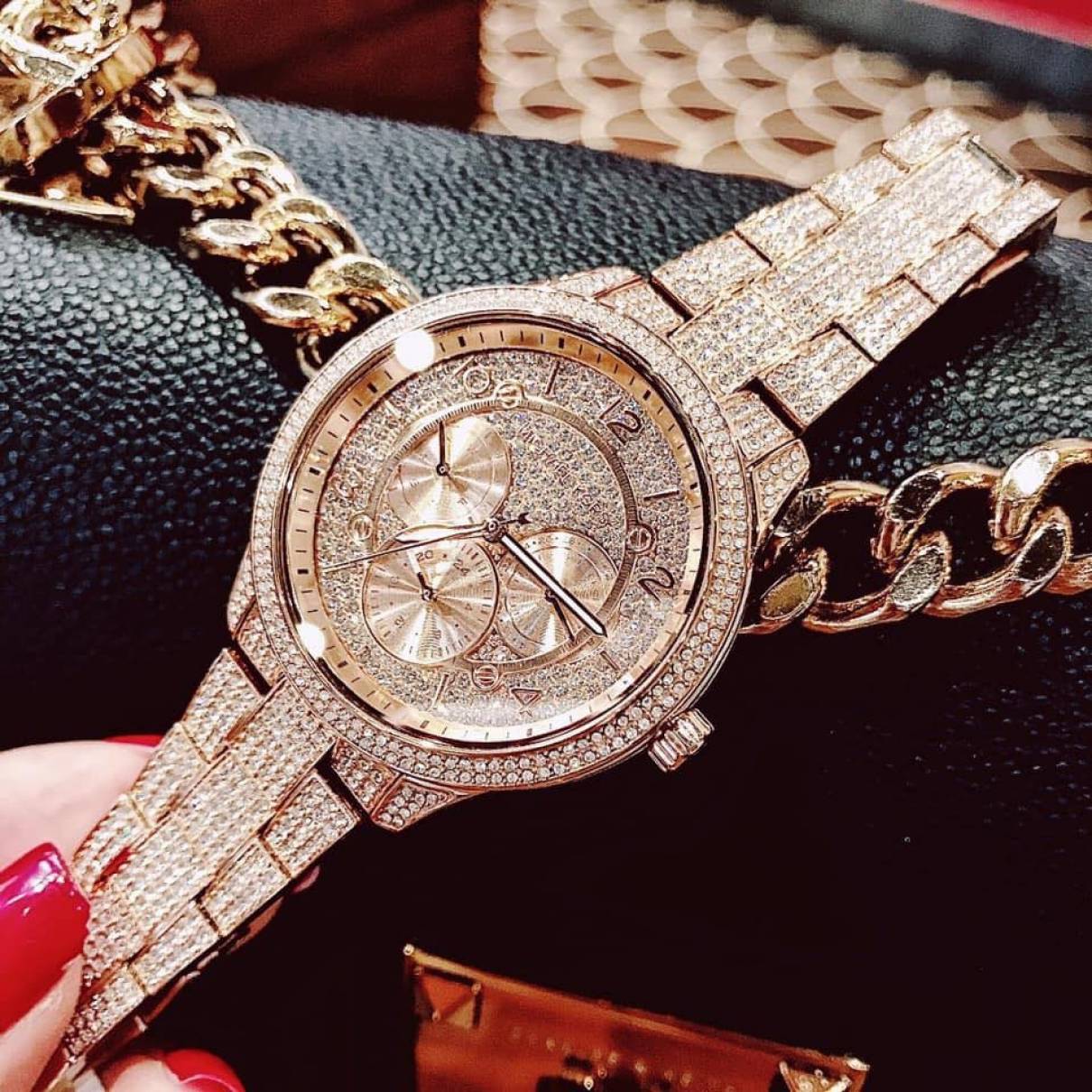 Buy Michael Kors Runway Rose Gold Dial Rose Gold Steel Strap Watch for Women - MK6628 in Pakistan