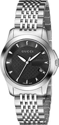 Buy Gucci G Timeless Black Dial Silver Steel Strap Watch for Women - YA126502 in Pakistan