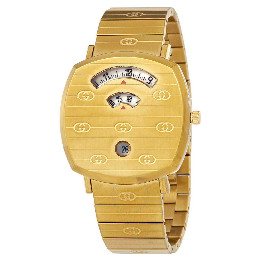 Buy Gucci Grip Gold Dial Gold Stainless Steel Strap Watch for Men - YA157409 in Pakistan