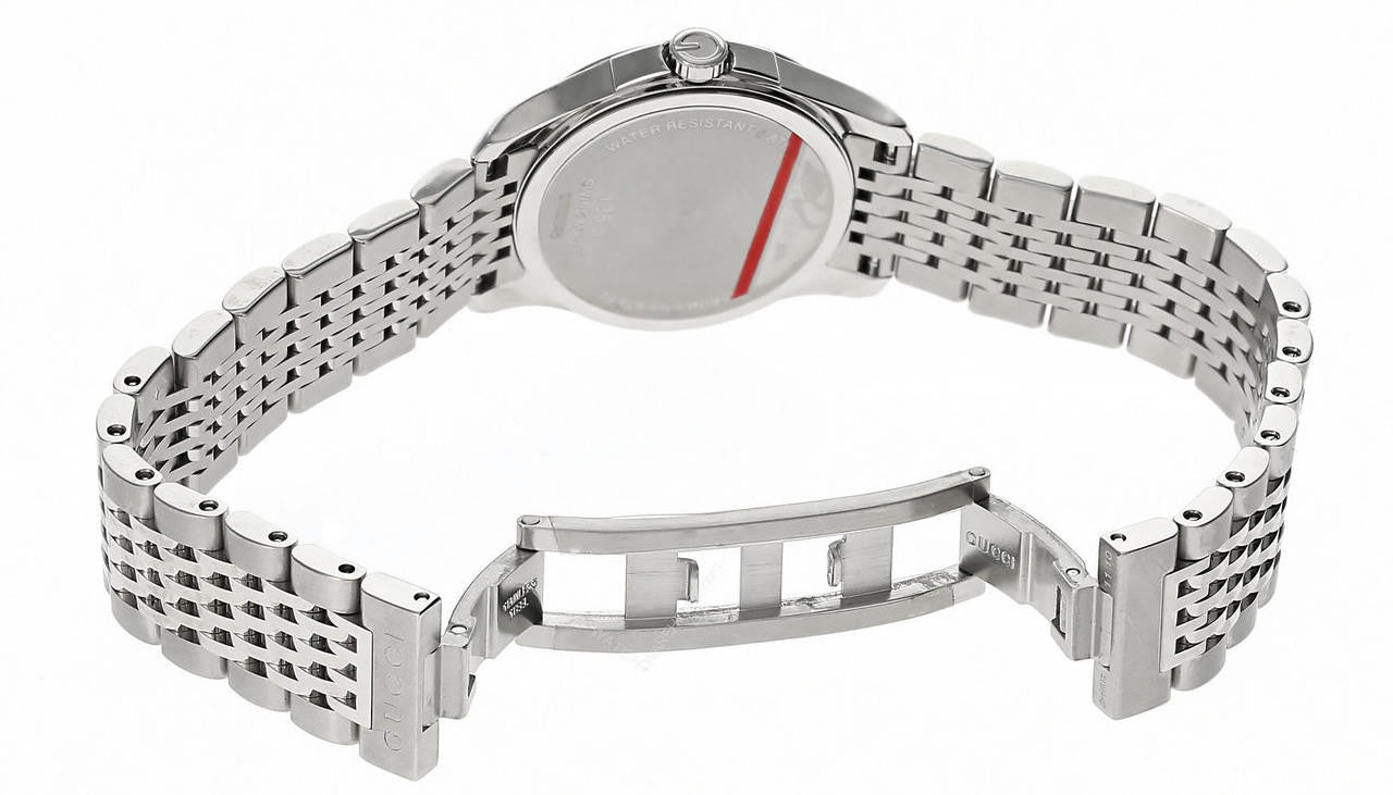 Buy Gucci G Timeless Black Dial Silver Steel Strap Watch for Women - YA126502 in Pakistan