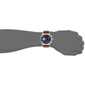 Buy Tommy Hilfiger Mens Quartz Brown Leather Strap Blue Dial 46mm Watch - 1791137 in Pakistan
