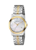 Buy Gucci G Timeless Mother of Pearl Dial Two Tone Steel Strap Watch for Women - YA126513 in Pakistan