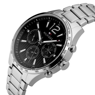 Buy Tommy Hilfiger Mens Quartz Stainless Steel Black Dial 44mm Watch - 1791469 in Pakistan